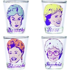 Golden Girls Shotglass Set Mini Glasses 1.5 oz 44ml Gift TV Show Dorothy Blanche